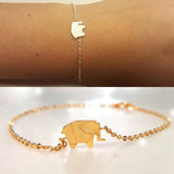 Color Charms Bracelet Femme Stainless Steel Women Dainty Jewelry Lucky Origami Elephant Bracelets Friendship Gifts BFF