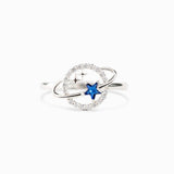 Special Moon Star Planet Ring Sapphire Ring,Life Is A Journey Planet Ring Meaningful Mother's Day Gift Birthday Jewelry