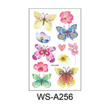 10 kind Watercolor Floral Butterfly Tattoo Children Safe Makeup Temporary Flower Body Arm Disposable Sticker tatouage temporaire