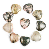 10pc/set Natural Heart Shaped Crystals Stones Mini 2cm Ornaments Reiki Rose Quartz 7 Chakras Energy Healing Gemstones Home Decor