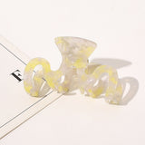 1PC Girl Hair Claw Women Geometric Hair Clamp Grab Hair Jaw Clip Grip Barrettes Korean Style Hairpin Acrylic Styling Accessories