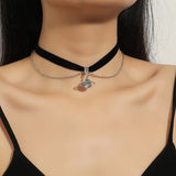 New Sexy Collar Black Lace Bow Choker Velvet Clavicle Choker INS Style Short Necklace for Women Jewelry Wholesale