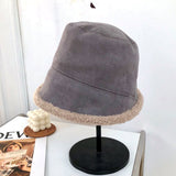 Mtcytea Fashion Winter Bucket Hats Women Warming Panama Hat Lady Fluffy Irregular Wear Outdoor Fisherman Cap Hat for Women