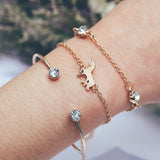 Boho Geometric Bracelet & Bangle Sets For Women Vintage Star Map Hand Heart charm Beads Chains Fashion Jewelry Accessories