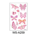 10 kind Watercolor Floral Butterfly Tattoo Children Safe Makeup Temporary Flower Body Arm Disposable Sticker tatouage temporaire