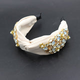 Fabric Rhinestone Tassel Sunflower Flower Exquisite Hair Accessories New European Fashion Hair Accessories 724