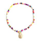 Bohemian Colorful Beads Scallop Shell Anklets for Women Summer Ocean Beach Ankle Bracelet Foot Leg Jewelry