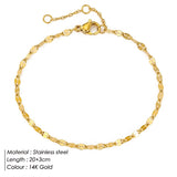 Stainless Steel Delicate Anklet for Women Gold Color Chain Anklet Bracelets on The Leg Do Not Fade Anklet Jewelry Women