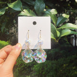 Original Summer Mermaid Bubbles Shell Dangle Earrings For Women Fairy Tale Korean Glass Ball Drop Earrings Jewelry ohrringe