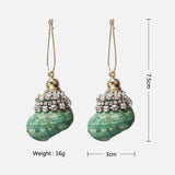 Mtcytea New Fashion Retro Acrylic Beaded Earrings European And American Exaggerated Metal Handmade Crystal Earrings Women's Jewelry