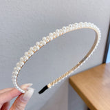 Gold Metal Hairbands For Women Hair Accessories Designer Band Hoops Bow Wedding Pearl Headband Metal Bridal Headwear Bands Clip