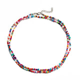 Bohemian Colorful Seed Bead Shell Choker Necklace Statement Short Collar Clavicle Chain Necklace for Women Female Boho Jewelry