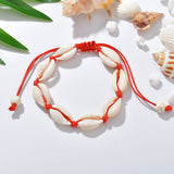 Mtcytea Bohemia Natural Shell Anklets for Women Foot Jewelry Summer Beach Barefoot Bracelet Ankle on Leg Chian Ankle Strap Accessories