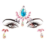 3D Acrylic Glitter Rhinestone Temporary Sexy Face Tattoo Sticker DIY Kids Holiday Party Masquerade Body Facial Jewelry Tattoo