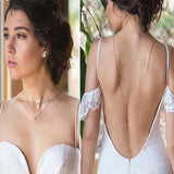 Rhinestone Inlaid Long Drop Bridal Back Necklace Lady Body Chain Wedding Jewelry Necklace For Women Costume Jewelry