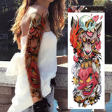 Large Arm Sleeve Tattoo Tiger Skull Owl Waterproof Temporary Tatto Sticker Fox Lion Body Art Full Fake Tatoo Women Men