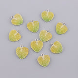 10pcs Colorful Heart Shape Soft Candy Charms Cute Kawaii Resin Pendant Drop Charms for Earring Bracelets Jewelry Making Supplies