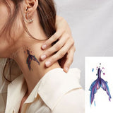 Waterproof Temporary Tattoo Sticker 10.5*6 cm butterfly fish tatto stickers flash tatoo fake tattoos for girl women