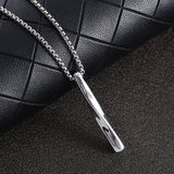 Fashion Men's Necklace Rectangle Pendant Necklace Fashion Simple Cross Chain Lover Gift Free Shipping