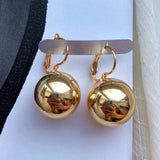 Smooth Ball-Shape Drop Dangle Earring for Women Creative White/Golden/Rosegold Pandent Earring Charming Female Ear