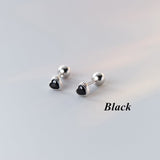 1 Pair Fashion Crystal Love Heart Stud Earrings for Women Trendy Party Wedding Ear Jewelry Gifts