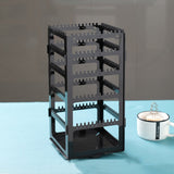 Earring Holder Jewelry Organizer Storage Box Necklace Display Stand Jewelry Hanger Rotating Earring Holder Plastic Box Assemble