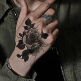 Waterproof Temporary Tattoo Sticker Rose Flower Hand back tatto Art  flash tatoo fake tattoos for women men