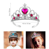 5pcs Kids Tiara Crown Set Girls Dress Party Accessories (Light Blue & Light Green & Rose Red & & Yello