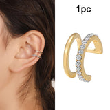 Gold Color Leaves Ear Cuff Black Non-Piercing Ear Clip Earrings for Women Men Fake Cartilage Earring Cuff Jewelry Wholesale