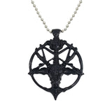 Fashion Steampunk Inverted Pentagram Star God Goat Head Pendant Necklace Satan Satan Mysterious Metal DIY Necklace in Jewelry