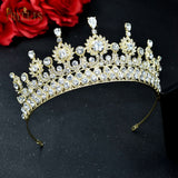 A195 Baroque Wedding Headband Crystal Bridal Crowns and Tiaras Hair Jewelry Accessories Women Rhinestone Headwear Queen Diadem