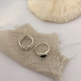 XIYANIKE Silver Color  Korea Heart-Shaped Love Peach Dollar Smiley Ring Female Hot Index Finger Tail Ring Fashion Trend