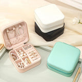 Mtcytea  Jewelry Organizer Display Travel Jewelry Case Boxes Portable Locket Necklace Jewelry Box Leather Storage Earring Ring Holder