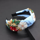 Fabric Rhinestone Tassel Sunflower Flower Exquisite Hair Accessories New European Fashion Hair Accessories 724