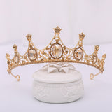 Wedding Hair Accessories Baroque Rhinestone Crystal Crown Tiara Wedding Crown Headdress Party Crown Bridal Hair Jewelry Tiaras