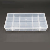 1pc Square Transparent Plastic Storage Box Case 18/24 Slot Adjustable for Pills Jewelry Beads Earring Case Organizer Jewlery Box