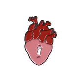 19style Anatomical Heart Enamel Pins Medical Anatomy Brooch Heart Neurology Pins for Doctor and Nurse Lapel Pin Bags Badge Gifts