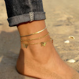 FNIO Bohemia Chain Anklets for Women Foot Accessories  Summer Beach Barefoot Sandals Bracelet ankle on the leg Female