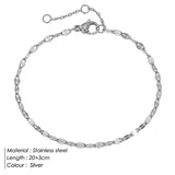 Stainless Steel Delicate Anklet for Women Gold Color Chain Anklet Bracelets on The Leg Do Not Fade Anklet Jewelry Women