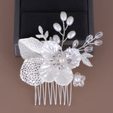 Rhinestone Pearl Bridal Hair Comb for Bride Miraculous Crystal Hair Comb Tiaras Women Girl Hair Jewelry Wedding Hair Accessories