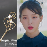 Retro Elegant Korean Fashion Hairpin for Women Hotel Del Luna 호텔 델루나 Celebrity Hair Accessories IU TV Jewelry Gift Drama Hairpin