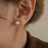 Fashion Stud Earrings For Women White Heart Drip Oil Earrings Pearl Earring Fine Jewelry Wholesale