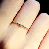 Rings For Women Little Heart Shaped Gold Color Wedding Engagement Dainty Ring Jewellry Zircon Romantic Fashion Jewelry