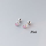 1 Pair Fashion Crystal Love Heart Stud Earrings for Women Trendy Party Wedding Ear Jewelry Gifts