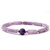 Natural Amethyst Body-purify Slimming Bracelet Stone Energy Bracelets for Women Weight Loss Bracelet Fatigue Relief Healing Yoga