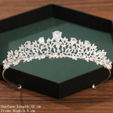 Silver Color Crown and Tiara Wedding Hair Accessories For Women  Crown For Bridal Crystal Rhinestone Diadema Tiaras Bride Crown