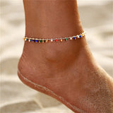 Bohemian Turkish Eyes Beads Anklets For Women Summer Ocean Beach Accessories Evil Eye Pendant Ankle Bracelet Jewelry Gift