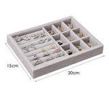 Fashion Portable Velvet Jewelry Ring Jewelry Display Organizer Box Tray Holder Earring Jewelry Storage Case Showcase