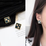 Green C Shaped Drop Earrings For Women Vintage Fashion Korean Jewelry Summer Beach Travel Statement Earrings Modern Bricons