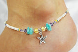 Lotus Chakra Anklet Ankle Chain Ankle Bracelet Gemstone Chakra Ankle Chain Rainbow Beaded Anklet